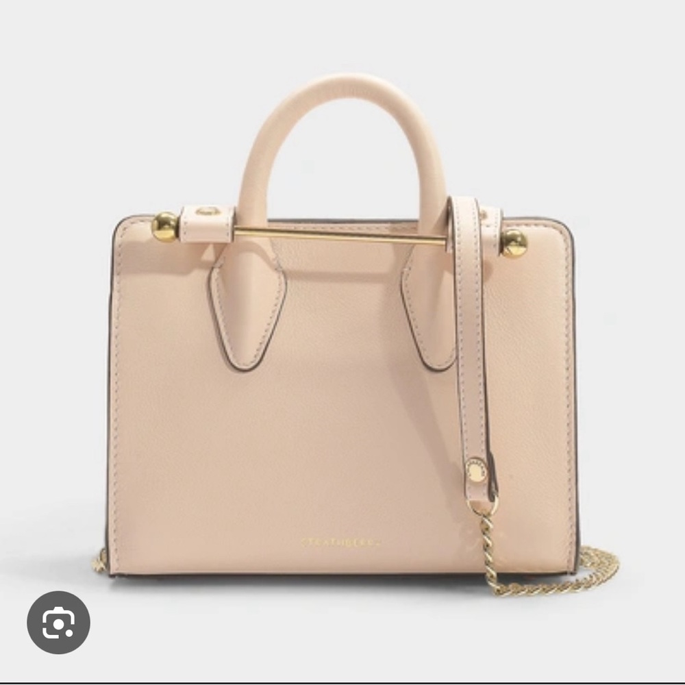 Strathberry Nano Tote in Nude Calfskin